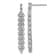 Rhodium Over Sterling Silver Fancy Cubic Zirconia Post Dangle Earrings