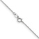 Rhodium Over 14k White Gold 0.75mm Solid Round Open Link Cable 14 Inch Chain
