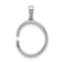Rhodium Over 14K White Gold Diamond Letter C Initial Pendant