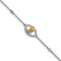 Rhodium Over 14k White Gold Polished Diamond and Citrine Bracelet