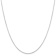 Rhodium Over 14k White Gold 0.6mm Solid Octagonal Snake 20 Inch Chain
