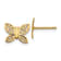 14k Yellow Gold Polished Butterfly Stud Earrings
