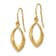 14k Yellow Gold Diamond-Cut Dangle Earrings