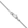 Rhodium Over 14k White Gold 1mm Solid Round Parisian Wheat 16 Inch Chain