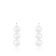 4.5-5mm White Cultured Freshwater Pearl Rhodium Over Sterling Silver Earrings