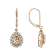 Morganite Pear And White Zircon Earrings In 18K Rose Gold Over Sterling
Silver 2.02ctw