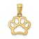 14K Yellow Gold Dog Paw Pendant