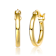 Polished Hoop Earrings In 14K Gold Over Sterling Silver