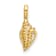 10K Yellow Gold Textured Mini Conch Shell Charm
