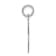 Rhodium Over Sterling Silver Fancy Script Letter B Initial Charm