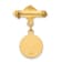 14k Yellow Gold Satin Saint Lucy Medal Pin