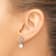 Rhodium Over 14K White Gold 6-7mm Round White Akoya Cultured Pearl and
0.20ctw Diamond Earrings