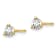 14K Yellow Gold Lab Grown Diamond 1/3ctw VS/SI GH Screw Back 3-Prong Earrings