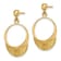 14K Yellow Gold 3D Tennis Visor Dangle Earrings