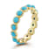 Rachel Zoe Lab-Created Turquoise Eternity Band Ring in 14K Gold Over
Sterling Silver