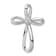 Rhodium Over 14k White Gold Diamond Cross Chain Slide Pendant
