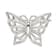 Sterling Silver Polished Butterfly Pin Brooch