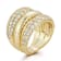 Rachel Zoe CZ Triple Dome Stacked Ring in 14K Gold Over Sterling Silver