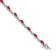 Rhodium Over 14k White Gold Diamond and Ruby Bracelet