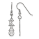 Rhodium Over Sterling Silver LogoArt Kappa Alpha Theta Small Dangle Earrings
