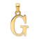 14k Yellow Gold Polished Letter G Pendant