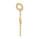 14k Yellow Gold Small Polished and Textured Cross Charm