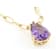 Amethyst Pear Paperclip Solitaire Necklace In 18K Gold Over Sterling
Silver 3.12ct