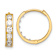 14k Yellow Gold 5/8" Polished Cubic Zirconia Huggie Hoop Earrings