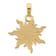 14k Yellow Gold Epoxy I Love My Sunshine Sun Pendant