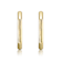 Hexagonal Open Hoop Earrings In 14K Gold Over Brass