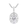 Moissanite Oval Solitaire Pendant In Platinum-Enhanced Sterling Silver
2.10ctw Diamond Equivalent Weight