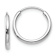 Rhodium Over 14k White Gold Polished 9/16" Endless Hoop Earrings