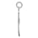 Rhodium Over 14k White Gold Textured Ankh Cross Pendant