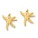 14k Yellow Gold Polished Starfish Stud Earrings