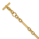 14K Yellow Gold Paperclip and Round Link 8 inch Toggle Bracelet