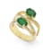 Emerald and Diamond 18K Yellow Gold over Sterling Silver Ring 2.68ctw