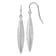 Rhodium Over 14k White Gold Brushed and Textured Dangle Earrings