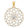 14K Two-tone Gold  Diamond-Cut Sphere Pendant
