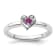 Sterling Silver Stackable Expressions Rhodolite Heart Ring 0.09ctw