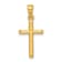 14k Yellow Gold Polished Cross Pendant