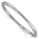 Rhodium Over Sterling Silver 4mm Tube Slip-on Bangle