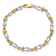 14k Yellow Gold and 14k White Gold Textured Mariner's Link Bracelet
