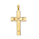 14k Yellow Gold with Satin Finish Crucifix Charm