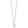 Rhodium Over Sterling Silver Letter E  Initial Necklace