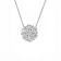 0.15ctw Diamond Cluster Pendant in 14k White Gold