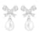 8-8.5mm White Cultured Freshwater Pearl and Cubic Zirconia Rhodium Over
Sterling Silver Earrings