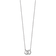 Rhodium Over Sterling Silver Cubic Zirconia Interlocking Ring Necklace