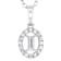Diamond Dangle Pendant Necklace In White Gold