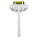 8x6mm Oval Peridot And White Topaz Accents Rhodium Over Sterling Silver
Double Halo Ring