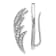 Rhodium Over 14K White Gold Lab Grown Diamond Ear Climber Earrings